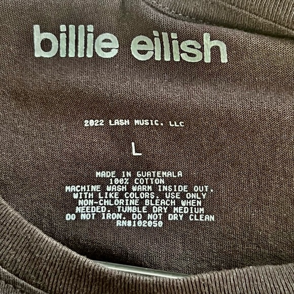 Ltd Edition Billie Eilish Tee. I Want To Do Bad Things To You. Happier Than Ever - Picture 3 of 3